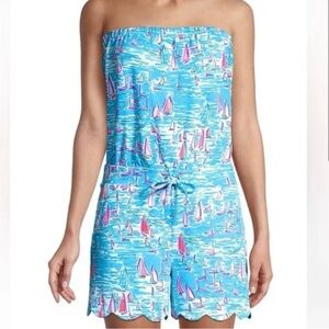 Lilly Pulitzer Sailboat Romper Sz S